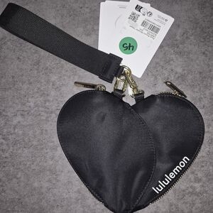 lululemon athletica Black Heart-Shaped Wristlet